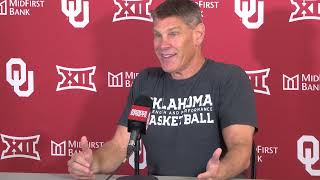 Porter Moser Oklahoma Basketball Media Day 2023 [upl. by Dreyer]