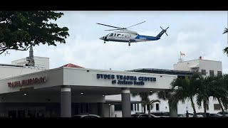 Monroe County Trauma Star’s Helicopter leaving Ryder Trauma Center  Jackson South Miami FL [upl. by Ritchie196]