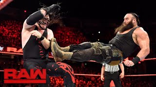 Braun Strowman vs Kane  Winner Challenges for Universal Title at Royal Rumble Raw Dec 11 2017 [upl. by Desirea]