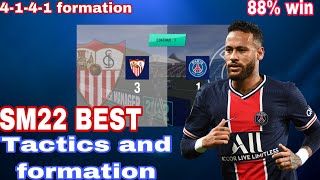 SM22 Best Tactics and Formation 4141 SOCCER MANAGER 2022 [upl. by Ocinemod]