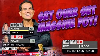 THIS ONE BLOWS UP Set over Set on High Stakes Poker [upl. by Aihseya666]