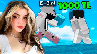 ÜNLÜ E GIRLÜ KİRALADIM  minecraft craftrise [upl. by Pallas]