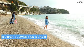 đźŚžBudvađźŹ–ď¸ŹSlovenska BeachđźŚ´Montenegrođź‡˛đź‡Ş2024đź“·4K60 [upl. by Gromme]