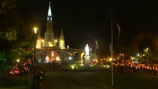 Procession Mariale aux flambeaux at the Sanctuaire de Lourdes  20 September 2024 [upl. by Whitnell]