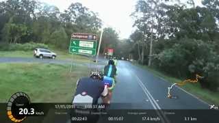 20150517 cycling climbing to Springbrook National Park [upl. by Hepza]