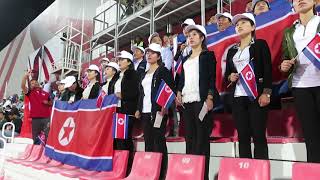 Supporters of North Korea are singing the national anthem before the game against Saudi Arabia [upl. by Marleen]