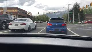 BMW 435I VS VW R USING LAUNCH CONTROL [upl. by Ozmo]