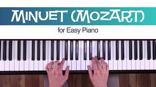 Minuet K6 Mozart  Easy Piano Sheet Music [upl. by Suoicserp722]