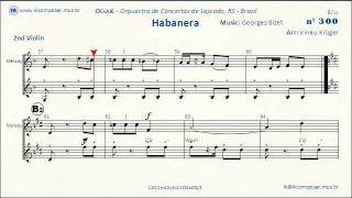 Habanera  Carmen Georges Bizet  2nd Violin [upl. by Kenweigh115]