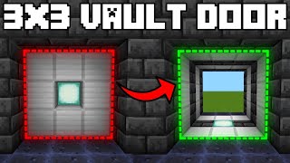 🦅 Minecraft Bedrock 120  DOUBLE SIDED 3x3 VAULT DOOR TUTORIAL [upl. by Tiedeman]