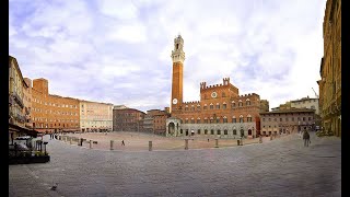 Siena  Piazza del Campo e salita sulla Torre del Mangia con vista panoramica della città [upl. by Nnainot]