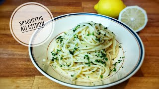 SPAGHETTIS AU CITRON RECETTE LÉGÈRE SANS BEURRE ET SANS CRÈME [upl. by Jenica]