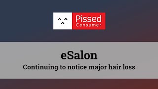 eSalon Reviews quotContinuing to notice major hair lossquot [upl. by Cristobal710]