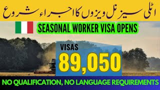 89050 Seasonal Work Visa of Italy Opens Today under Decreto Flussi 2024 [upl. by Tinor559]