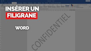 Comment Insérer  Ajouter un Filigrane dans Word  TUTORIEL [upl. by Ainoda]