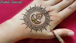 New diwali special back hand mehndi design  Diwali 🪔 mehndi design  simple mehndi  mehndi [upl. by Ungley]