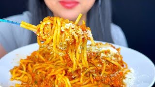 ASMR Phan cheesy spaghetti pasta Mukbang bites only [upl. by Ado568]