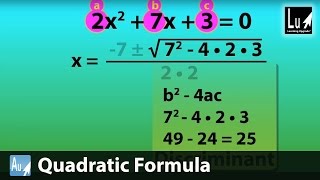 Quadratic Formula Song – Learn Algebra – Learning Upgrade App [upl. by Aihselat]