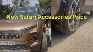 New Safari 2024 Accessories  Tata Safari Accessories Price  Safari Mud Flaps Price [upl. by Tami]