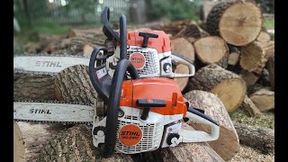 Stihl MS 362 cm vs Stihl MS 241 cm на твердих дровах  on hard firewood [upl. by Mikal]