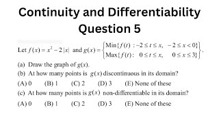 Continuity and Differentiability Question 5 [upl. by Ardnot]