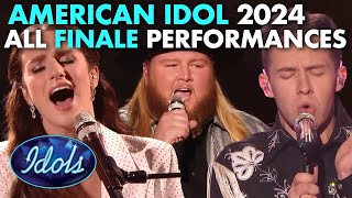 ALL AMERICAN IDOL FINALE PERFORMANCES 2024  Idols Global [upl. by Ened]