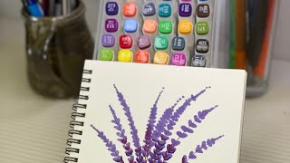 lavender drawings using maker’s pen 🖊️ [upl. by Elleuqram996]