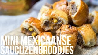 RECEPT Mini Mexicaanse Saucijzenbroodjes  OhMyFoodness [upl. by Cavil]