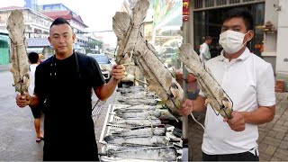 Grilled Fish Siem Reap Style Roasted Duck Hong Kong Style Cambodian Street Food [upl. by Arrec]