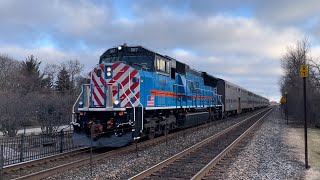 Metra SD70MACH 507 leads an outbound express through Northbrook IL [upl. by Ycul]