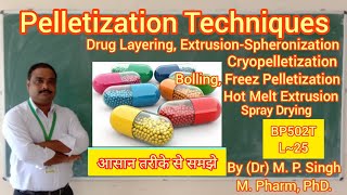 Pelletization Techniques  Pharmaceutical Pellets  Industrial Pharmacy  BP502T  L25 [upl. by Cherlyn]