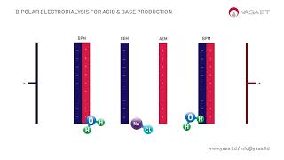 Bipolar Electrodialysis for NaOH amp HCl Production  Working Principle in 1 min  DESALTEDBM [upl. by Nazay]