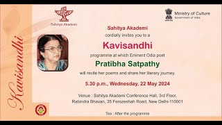 quotKavisandhiquot programme Eminent Odia Poet Pratibha Satpathy  22 May 2024  New Delhi [upl. by Quincy]