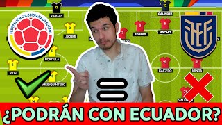 COLOMBIA vs ECUADOR⚡MANO a MANO de NÓMINAS y PARTIDOS HISTÓRICOS🔥FECHA 12 ELIMINATORIAS UNITED 2026🔥 [upl. by Stilwell]