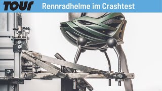 Rennradhelme im Crashtest  TOUR testet MIPS Helme [upl. by Redvers]