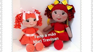 Boneca de amigurumi sem costuras Lulu parte 14 [upl. by Aldwin]