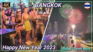 Happy New Year Countdown 2023 from Bangkok Thailand Sukhumvit Soi 11 Party [upl. by Melak]