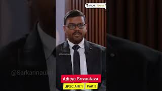 UPSC Topper Interview 2024  Aditya Srivastava Rank 1 Interview Part3 [upl. by Schluter]