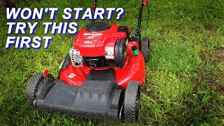 Fixing A TroyBilt Mower That Wont Start After A Few Months In Storage [upl. by Rochette199]