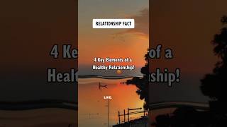 4 Key Elements of a Healthy Relationship Relationship Facts shorts psychologyfacts [upl. by Elleval]