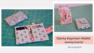 Dainty keychain wallet  sewing tutorial [upl. by Odette]