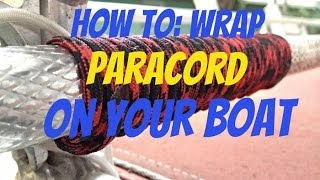 How to Paracord Wrap your Fishing Net and Steering Wheel [upl. by Eetnuahs]