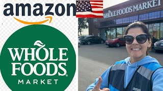 Minha Rotina trabalhando com AMAZON Flex Whole Foods nos Estados Unidos 🇺🇸 amazon [upl. by Madaih]