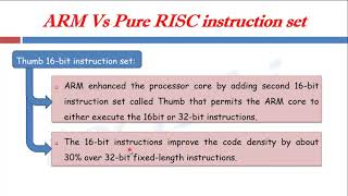 ARM Vs Pure RISC instruction set  ARM7  LPC2148  Advanced Processors [upl. by Antin]