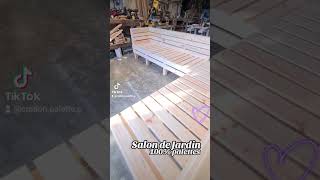 salon Canapé de jardin palettes [upl. by Santini]