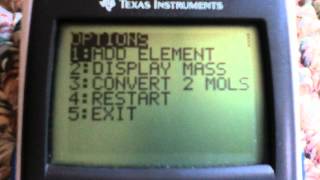 my program for converting grams to moles on a ti84 calculator [upl. by Tomlinson80]