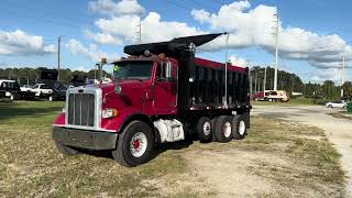 2013 Peterbilt 365 TriAxle Dump Truck with new dump body in action [upl. by Shig]