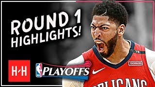 Anthony Davis Full ROUND 1 Highlights vs Portland Trail Blazers  All GAMES  2018 Playoffs [upl. by Nylaf]