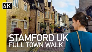 Beautiful Walk in Stamford Lincolnshire England  Best UK Towns to Live in the UK CC [upl. by Ativad]