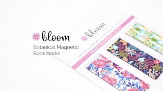 bloom daily planners®  Botanical Magnetic Bookmarks [upl. by Hannavas]